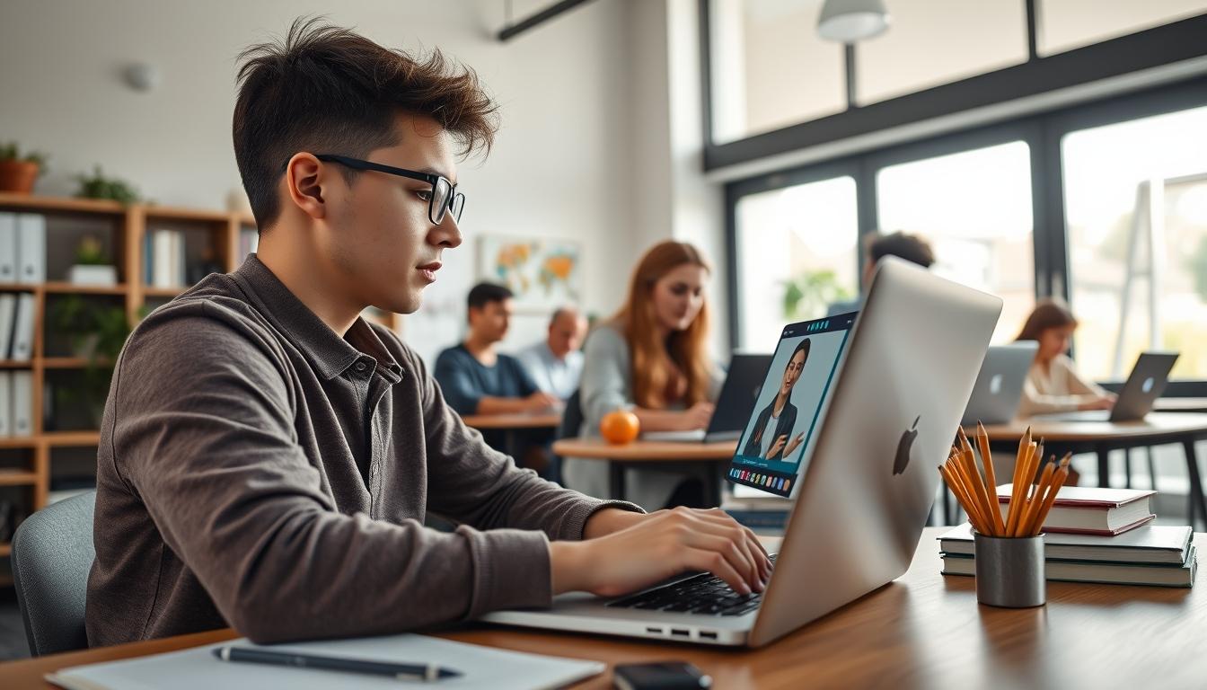 Modern university campus for students